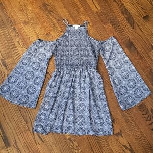 Cold shoulder boho dress